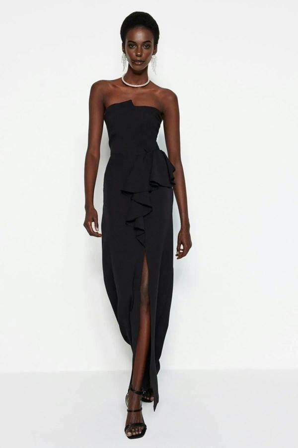 WOVCOR Woven Long Evening Dress