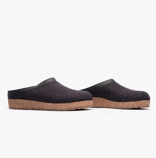 Haflinger TORBEN Womens Slippers Graphite