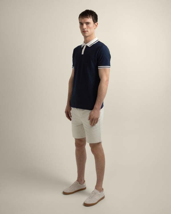 Larsson & Co Anders - Geometric Jacquard Polo Shirt