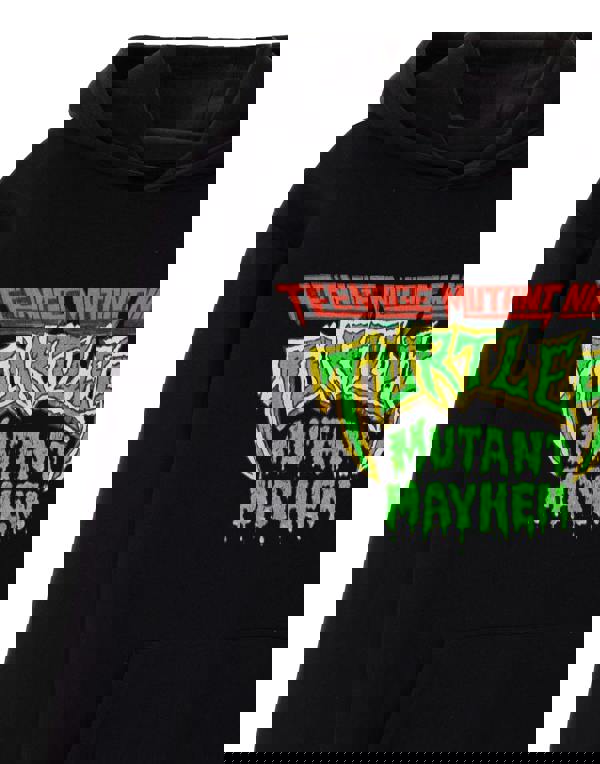 Teenage Mutant Ninja Turtles Mens Black Mutant Mayhem Logo Hoodie