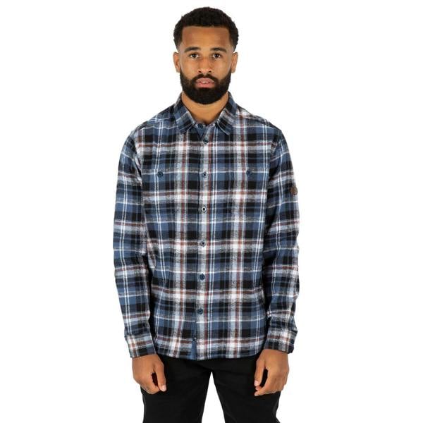 Trespass Mens Zalah Collared Shirt - Blue Check - 