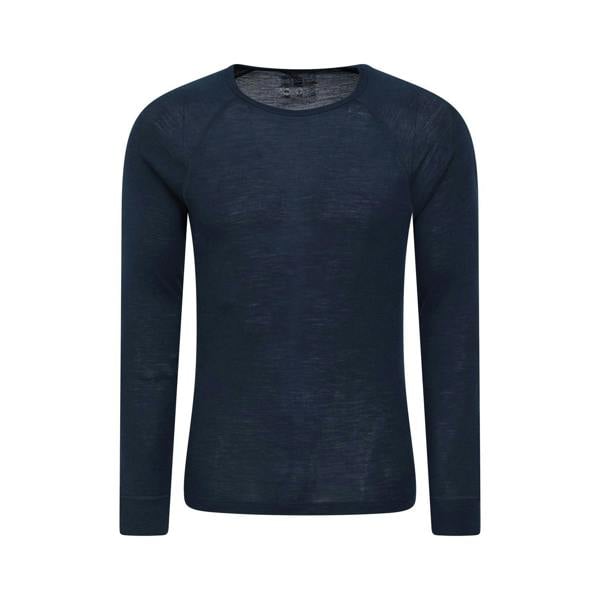 Mountain Warehouse Mens Merino Wool Thermal Top - Navy - 