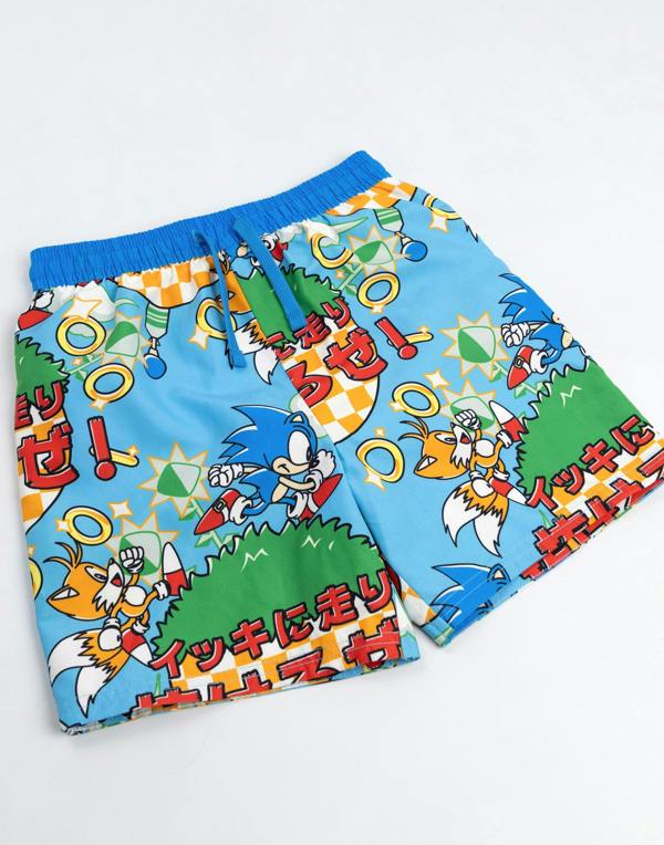 Vanilla Underground Sonic the Hedgehog Boys Blue Run Swim Shorts