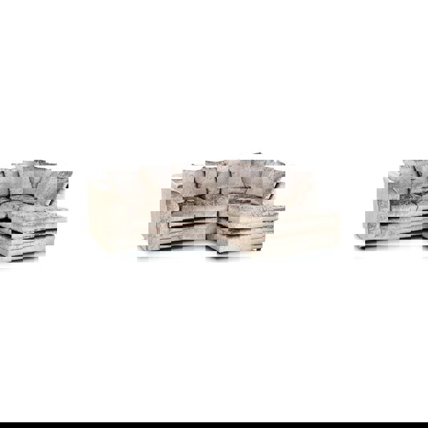 Dylan Crushed Velvet 4 Seater Fabric Corner Sofa in Mink