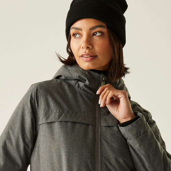 Regatta Women's Romine II Waterproof Jacket - Grey Sky Marl / Black