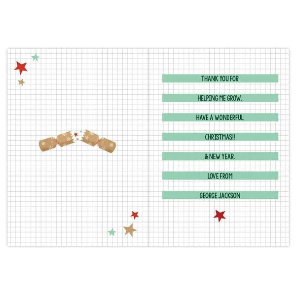 Personalised Cracking Teacher Christmas Card - lifestyle shot