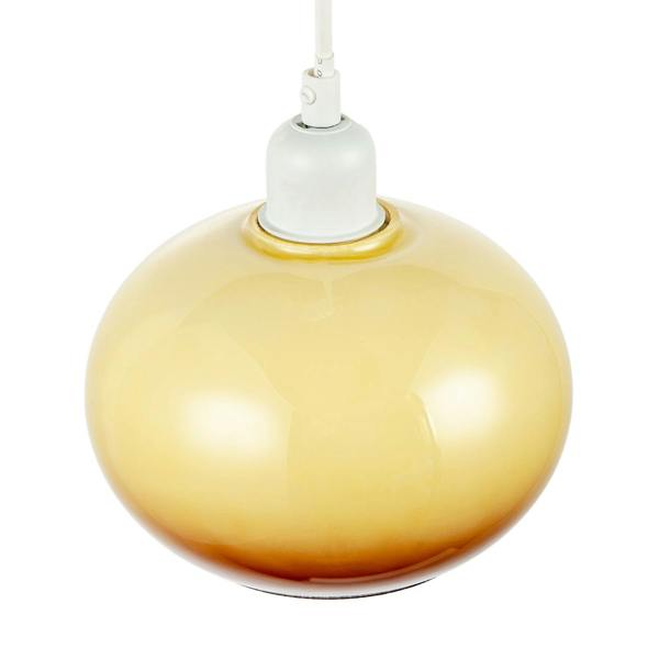 Gradient Amber Glass Globe Pendant Lamp Shade in Rounded Globe Form Image 3