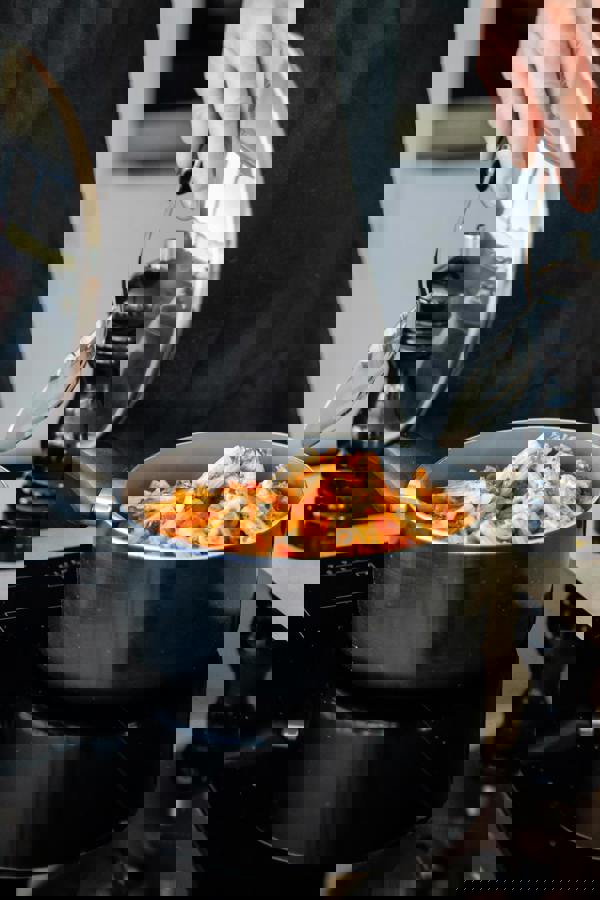 MasterClass Can-to-Pan 18cm Ceramic Non-Stick Saucepan with Lid, Recycled Aluminium