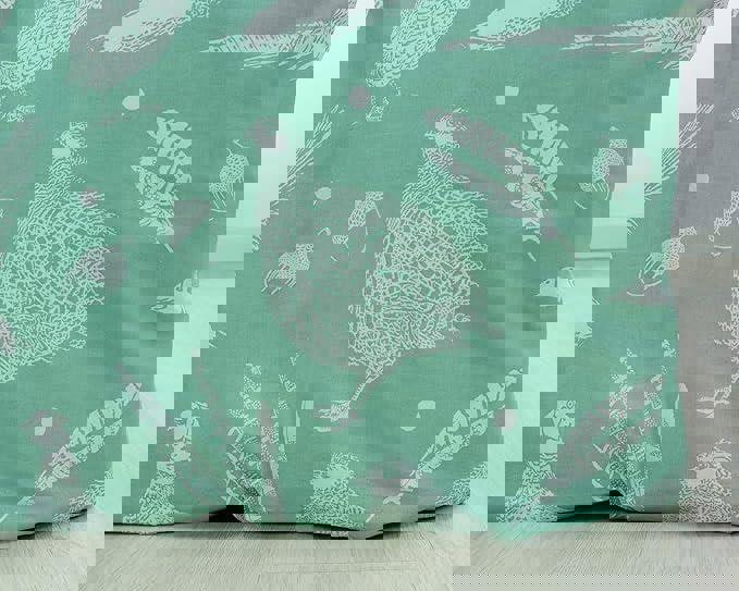 Creative Cloth Moorland Birds Double Duvet Reversible Set Green