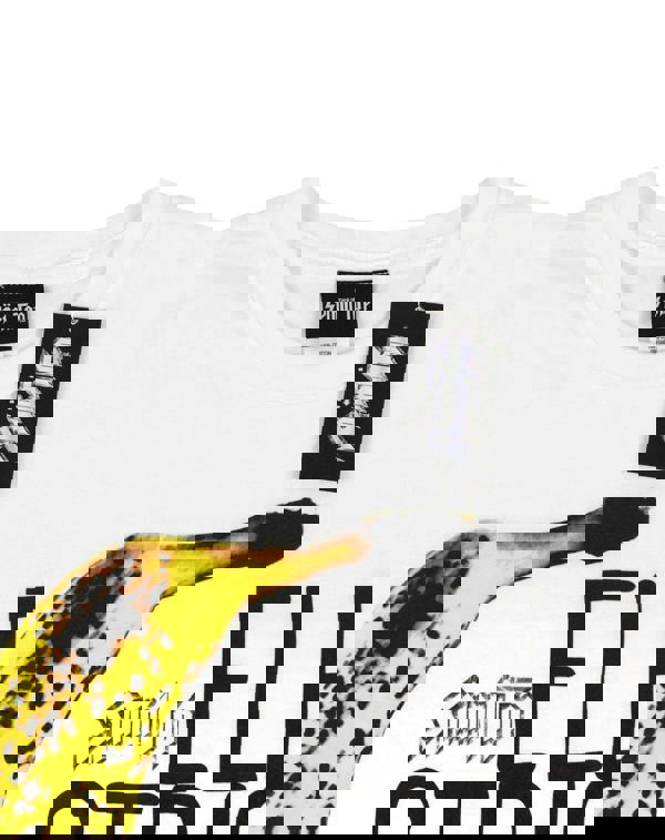 Spinal Tap Mens White Electric Banana Graphic With Logo Short Sleeved T-Shirt