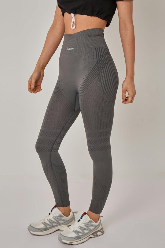 SculptFit Seamless Gym Leggings – High Waist Workout Leggings (Grey)