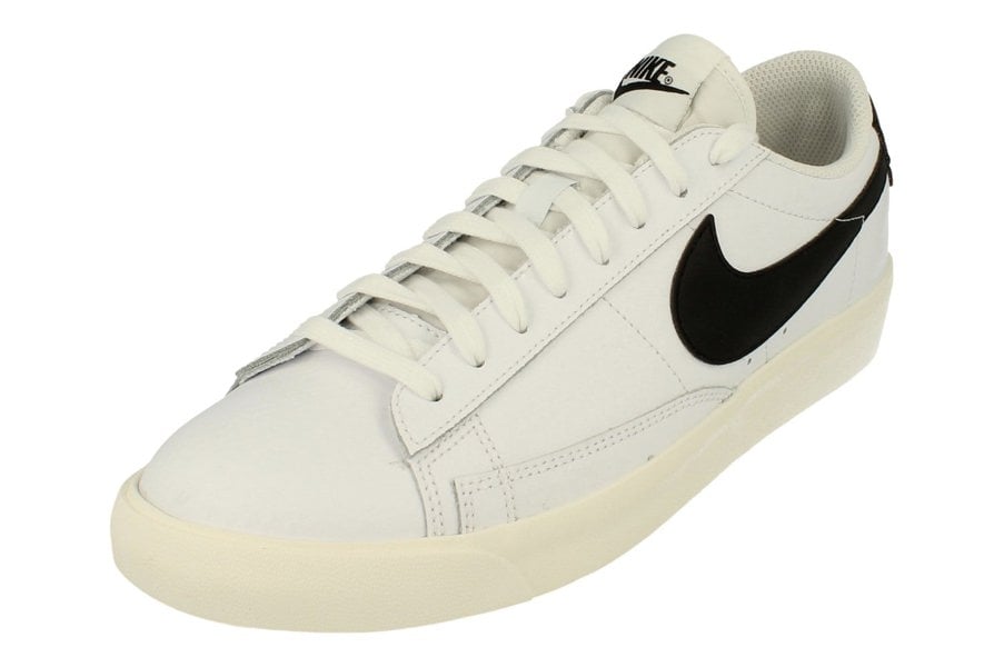 Nike Blazer Low Leather Mens Trainers Ci6377  101 - White Black Sail 101 - Photo 0