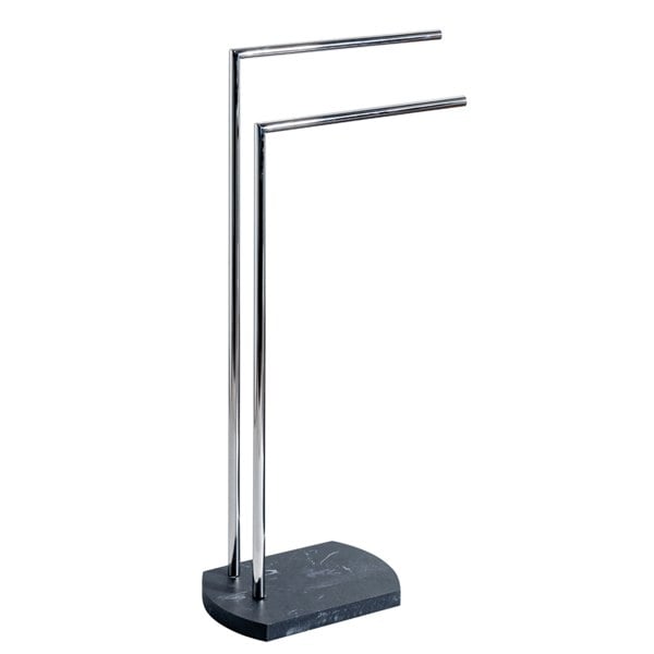 Showerdrape Octavia Grey Marble & Chrome Freestanding Towel Stand