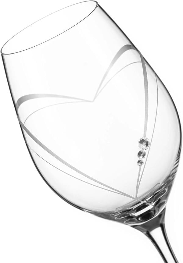'Hearts' White Wine Glass - Set of 2