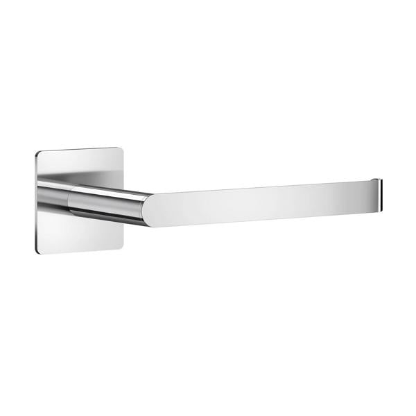 Polished stainless steel toilet roll holder