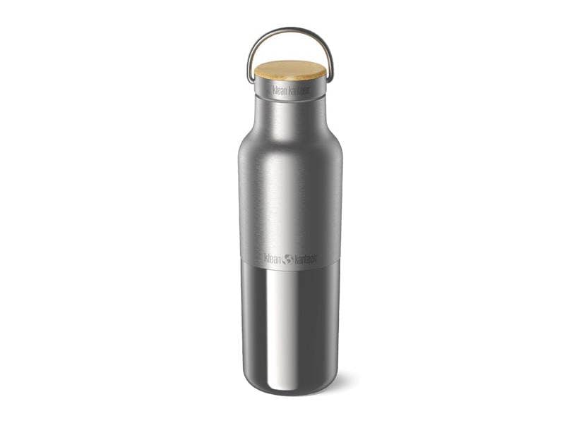 Klean Kanteen 473ml Rise Insulated Reflect Water Bottle with Bamboo Cap