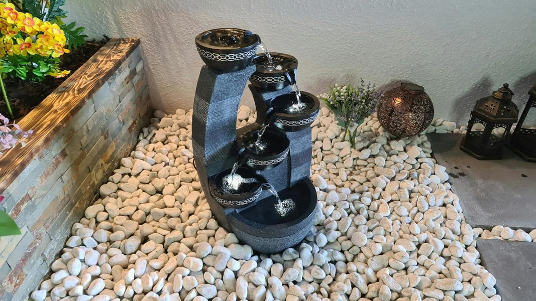 Tranquillity Water Features 5 Bowl Pour Contemporary Water Feature