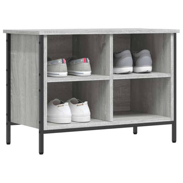 Berkfield Shoe Cabinet Grey Sonoma 69x35x50 cm Engineered Wood