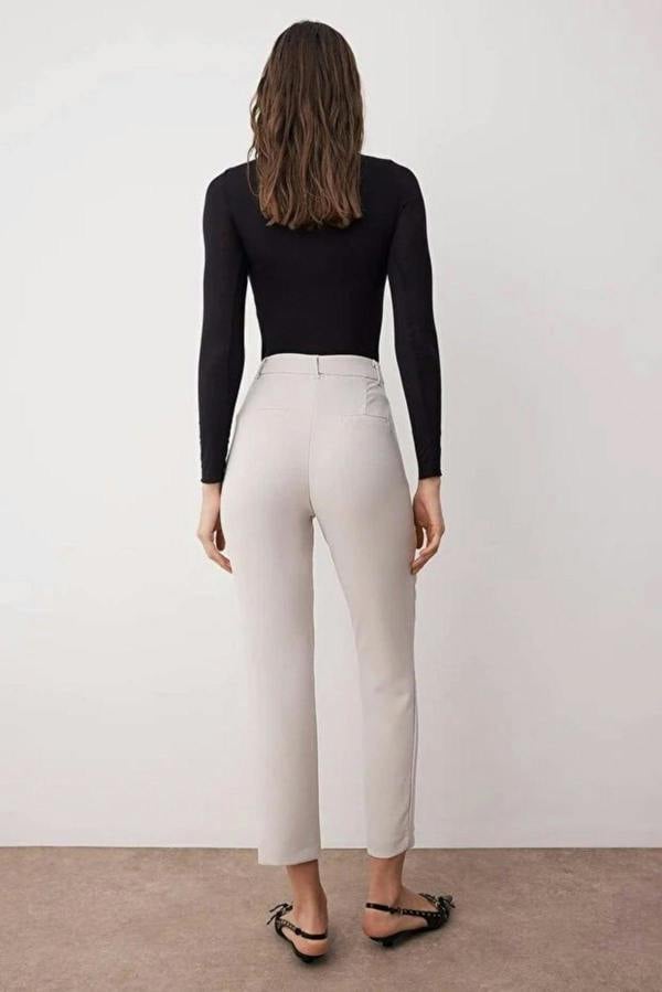 WOVCOR Basic Cigarette Skinny Leg Woven Trousers