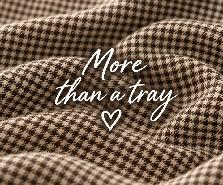 Made in the Mill Luxury Dogtooth Lap Tray With Bean Bag with Dogtooth Pattern Top