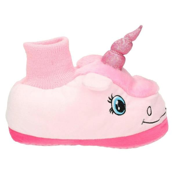 Spot On Girls Junior Spot On Flat Unicorn Bootee Sock Slippers
