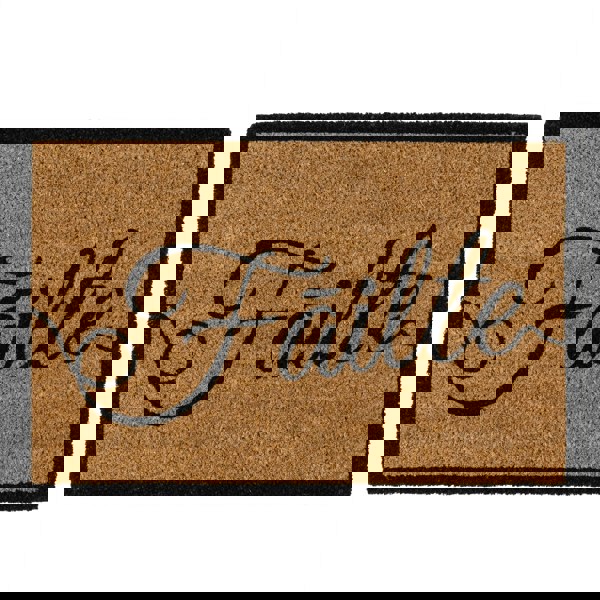 JVL Eco-Friendly Latex Backed Coir Entrance Doormat, 40x60cm - Failte