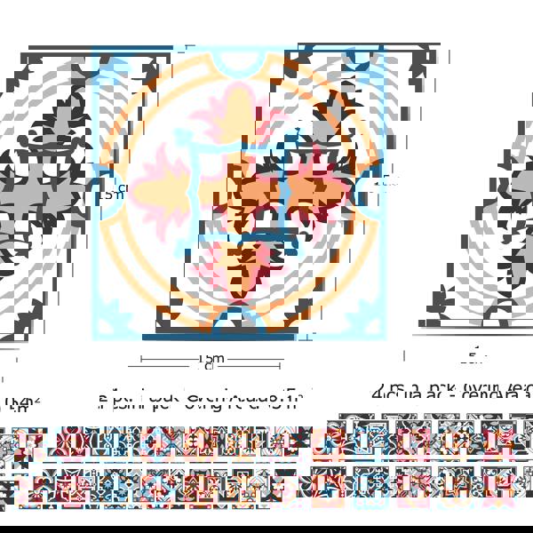 WT1505 - Westminster Tiles Wall Stickers 15 cm x 15 cm - 24 pcs.