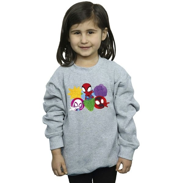 Marvel Girls Spidey And His Amazing Friends Faces Sweatshirt - Sports Grey