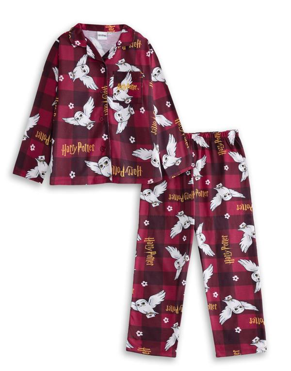Vanilla Underground Harry Potter Girls Red Character Long Sleeve Long Leg Pyjama Set