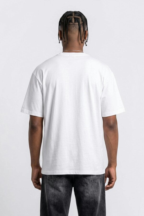 London Attitude Worldwide Angel Oversized Heavyweight Graphic T-Shirt in White