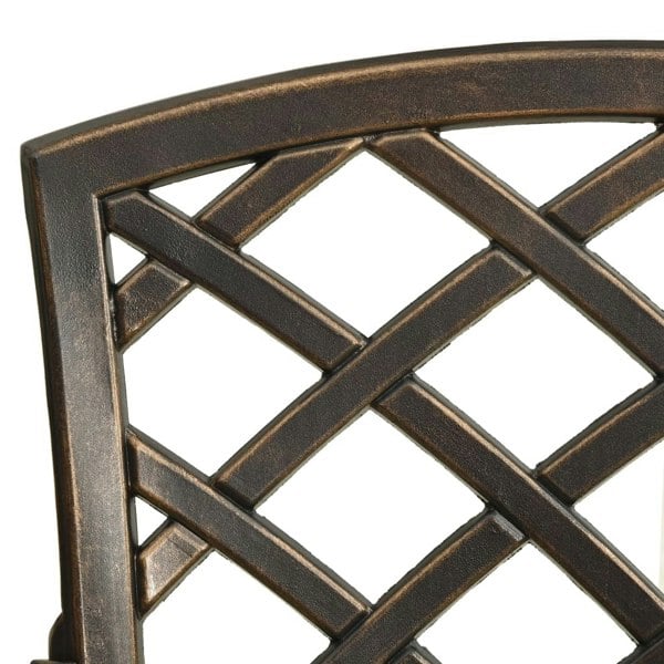 Berkfield Garden Chairs 4 pcs Cast Aluminium Bronze