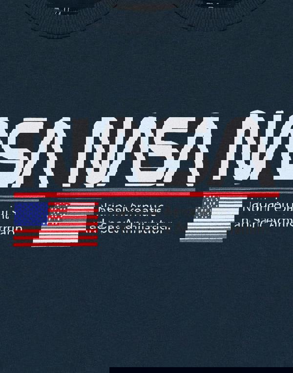 NASA Unisex Kids Blue Space Kids Short Sleeved T-Shirt