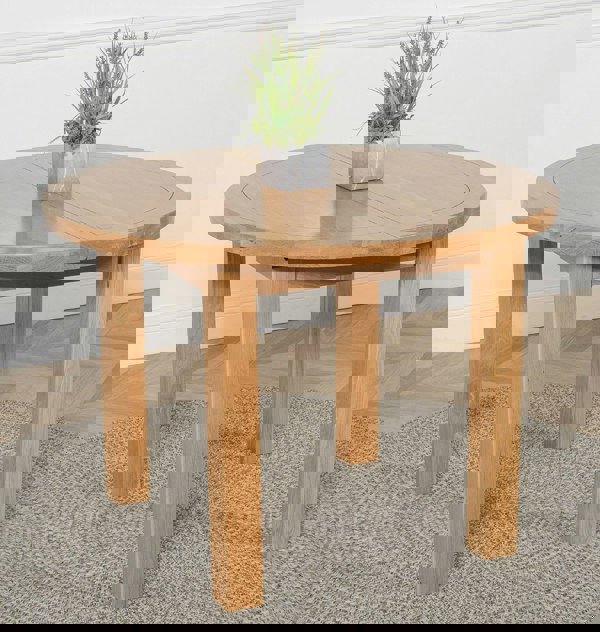 That's Furniture Edmonton 110 - 140cm Solid Oak Extendable Round Dining Table
