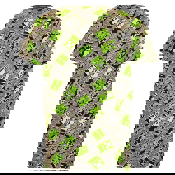 Minecraft Boys Zombie Creeper All-Over Print T-Shirt - Green
