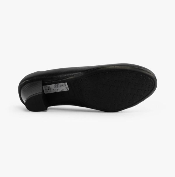 Mod Comfys KLEIA Womens Leather Court Shoe Black