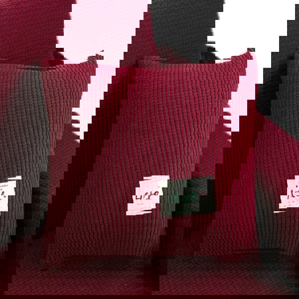 Anyhouz Anypillow Pillowcase 45X45Cm Wine Red Polyester Thick Stretchable Cushion For Living Room