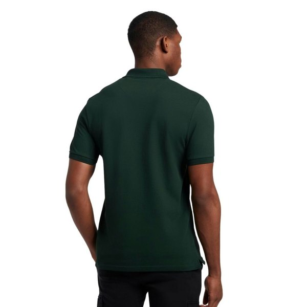 Lyle & Scott Branded Chest Logo Dark Green Polo Shirt