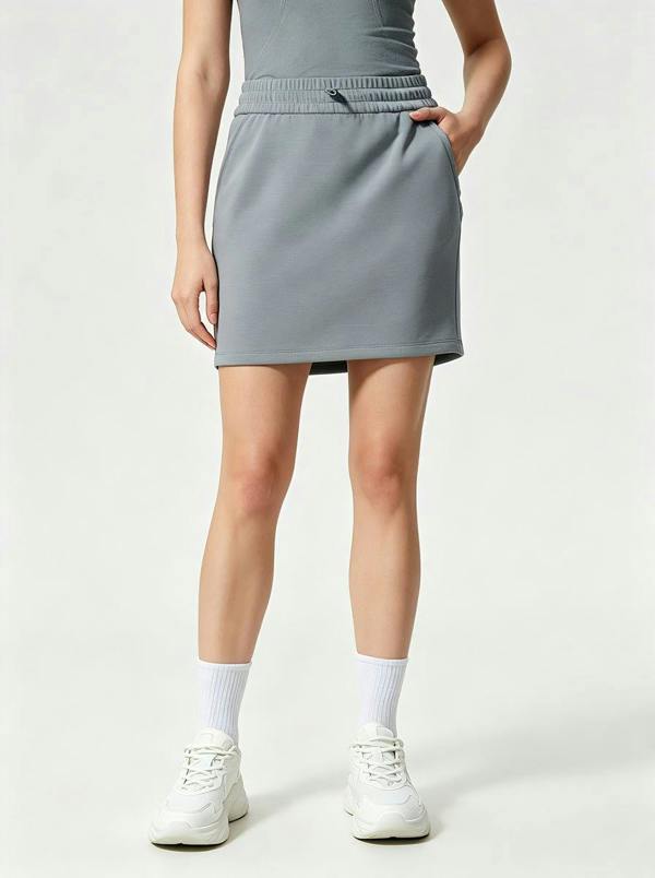 Anniou Air Layer Athletic Skirt - Grey
