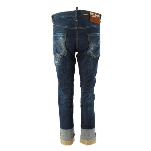 DSQUARED2 S74LB0951 S30342 COOL GUY CROPPED 470 NAVY BLUE JEANS Mens 48