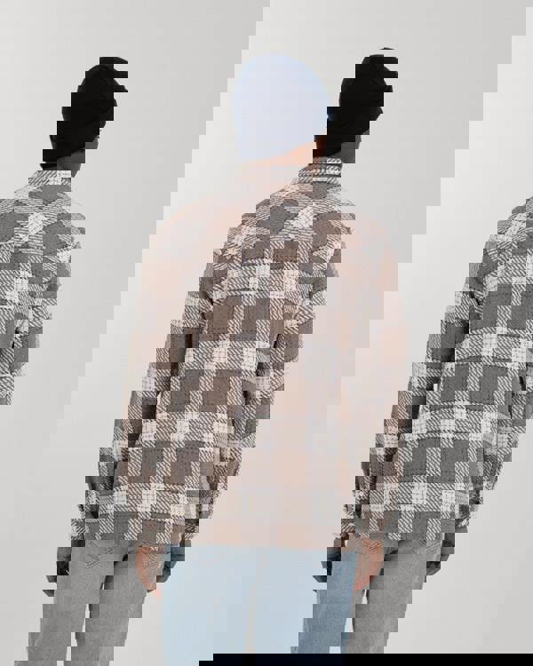 Larsson & Co Light Brown & Cream Check Overshirt