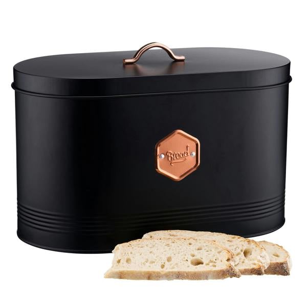 Cooks Professional Bread Bin | Black / Copper