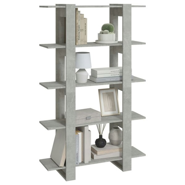 Berkfield Book Cabinet/Room Divider Concrete Grey 100x30x160 cm