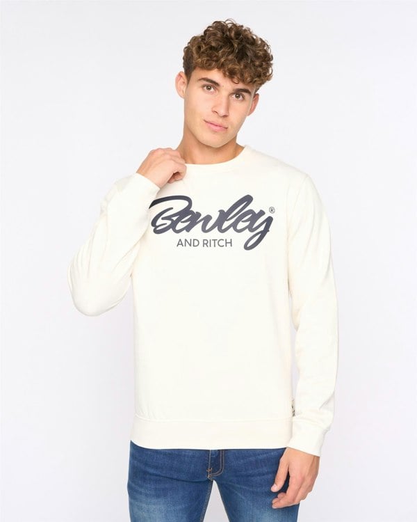 Bewley & Ritch Yardley Crew Sweat Off White
