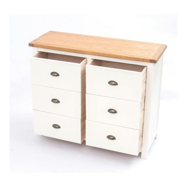 Cabinet Bits Lovere 6 Drawer Chest of Drawers Brass Cup Handle