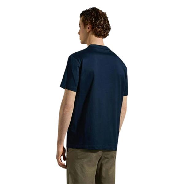 Paul & Shark Mens Badge Cotton Crew Neck Regular T-Shirt - Navy - 