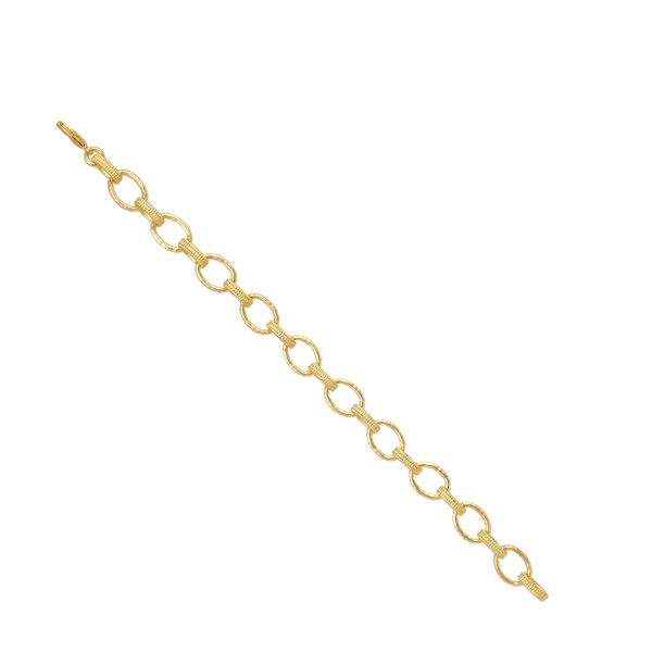 Lila Rasa Oval Hammered Link Bracelet