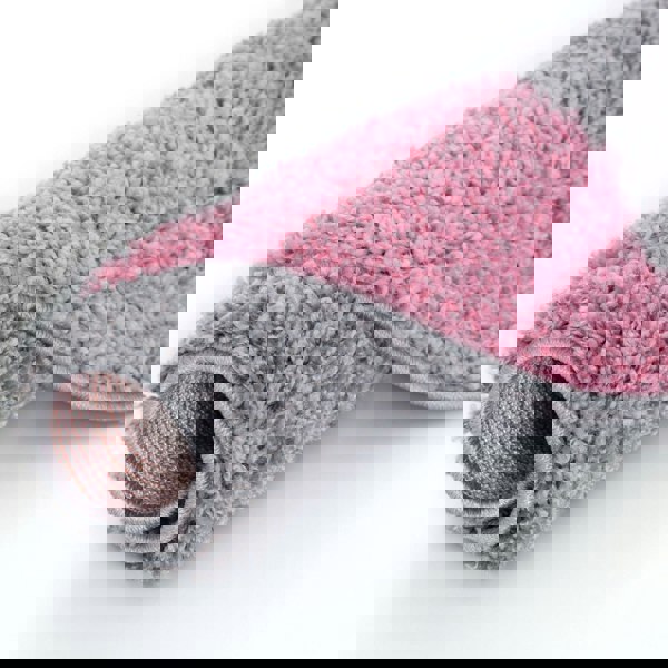 Geometric Design Thick Shaggy Area Rugs Pink