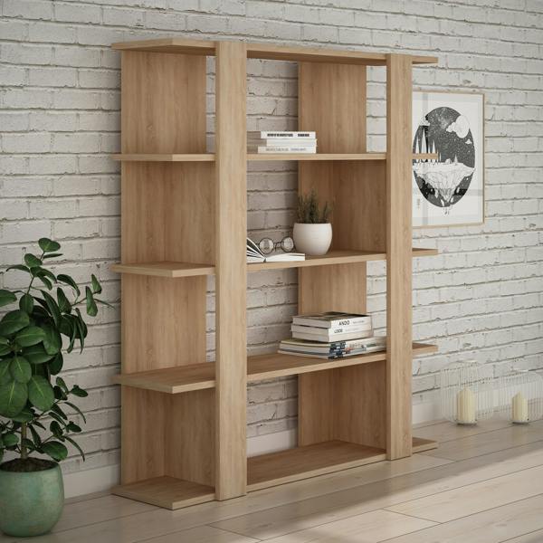Decortie Tita 4 Tier Modern Bookcase Wall Mounted Shelving Unit 122cm