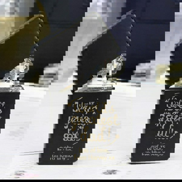 Personalised Memento Company Personalised 'World's Greatest Dad' Black Lighter