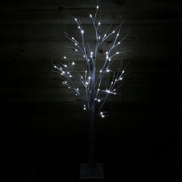 Samuel Alexander 1.5m (5ft) Indoor Outdoor Christmas Lit Birch Tree with 64 Ice White LEDs